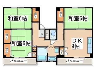 ビレッジハウス大島1号棟の物件間取画像